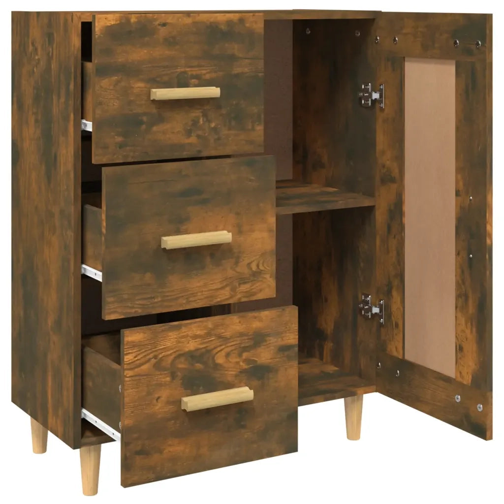 Credenza | Madia | Buffet da pranzo | Armadio da pranzo Rovere Fumo 69,5x34x90 cm in Legno Multistrato