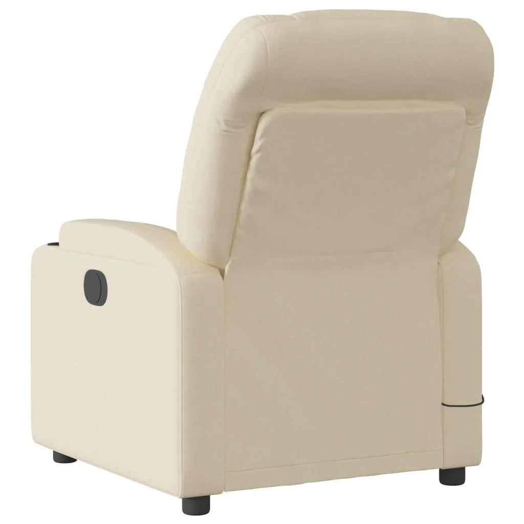 Poltrona reclinabile massaggiante in Tessuto Crema 3205615