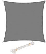 Tendal di Ombreggiamento Quadrato - Tendal di Protezione Solare - Pergola - Tela HDPE a Protezione UV - Grigio Scuro 5x7m