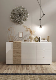 Buffet MACON bianco/rovere miele
