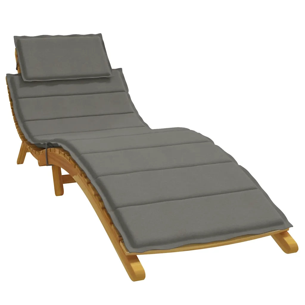 vidaXL Cuscino per Lettino Prendisole Grigio Scuro Mélange 186x58x4cm