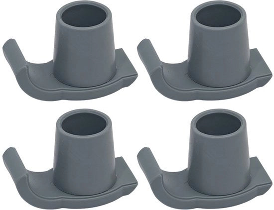 Pacco da 4 di cuscinetti in gomma per staffe, accessori per staffe universali essenziali per anziani, accessori per staffe per anziani - 25 mm, grigio - 25mm