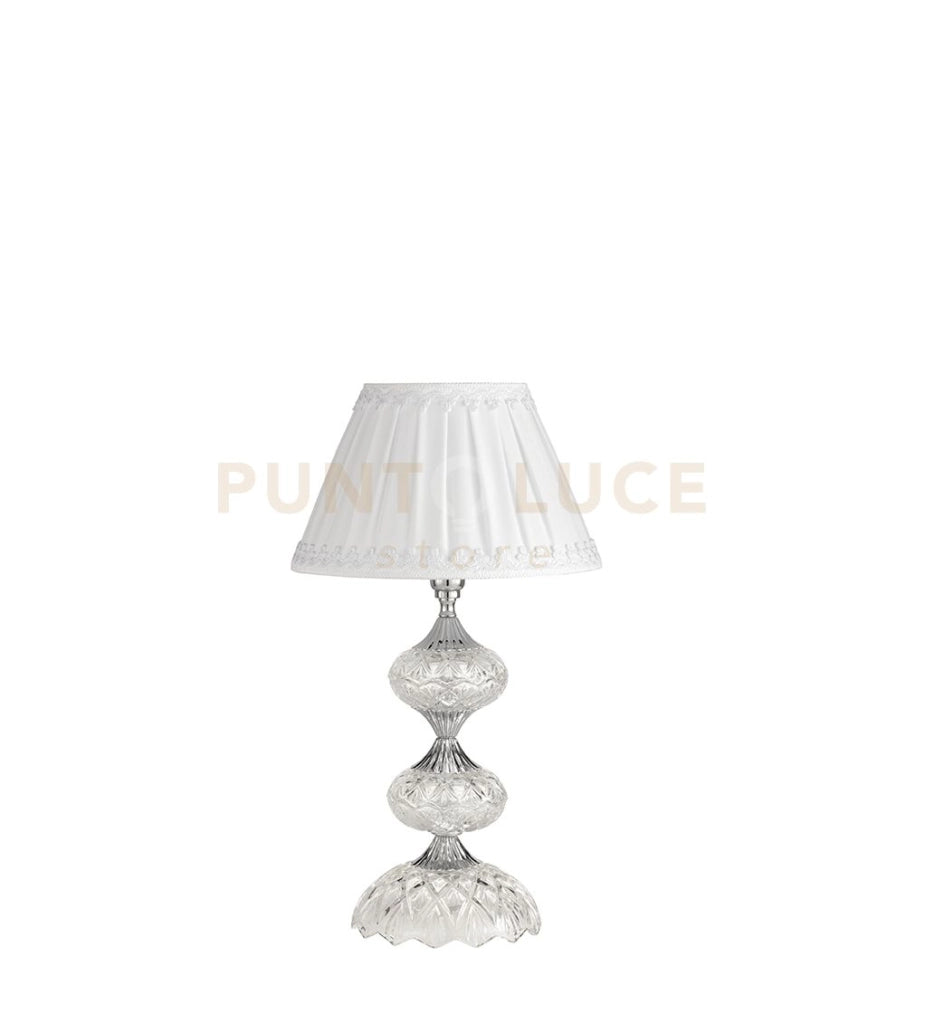 DALLAS LUME PICCOLO CROMO E CRISTALLO CON PARALUME D.25CM 1 LUCE ATTACCO E14