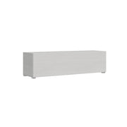 Base TV Ribalta con passa cavi Isoka L.153,6 H.40 P.39,2 con piedini Bianco Frassino