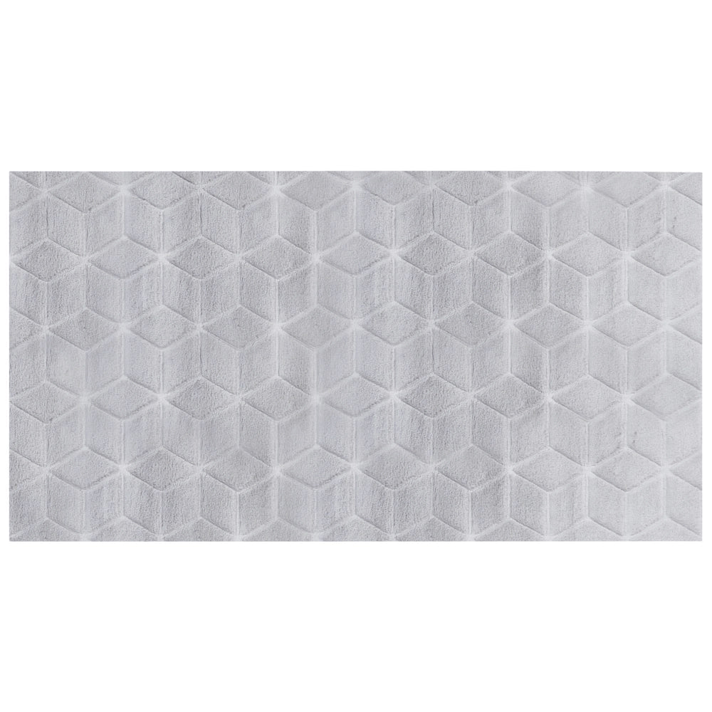 Tappeto in finta pelliccia di coniglio grigio Pelliccia artificiale di poliestere 80 x 150 cm Tappeto morbido Shaggy ad alto pelo