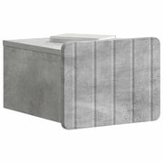 Comodino | Armadio da Notte | Mobiletto da notte a muro Grigio Cemento 33 x 34,5 x 24 cm