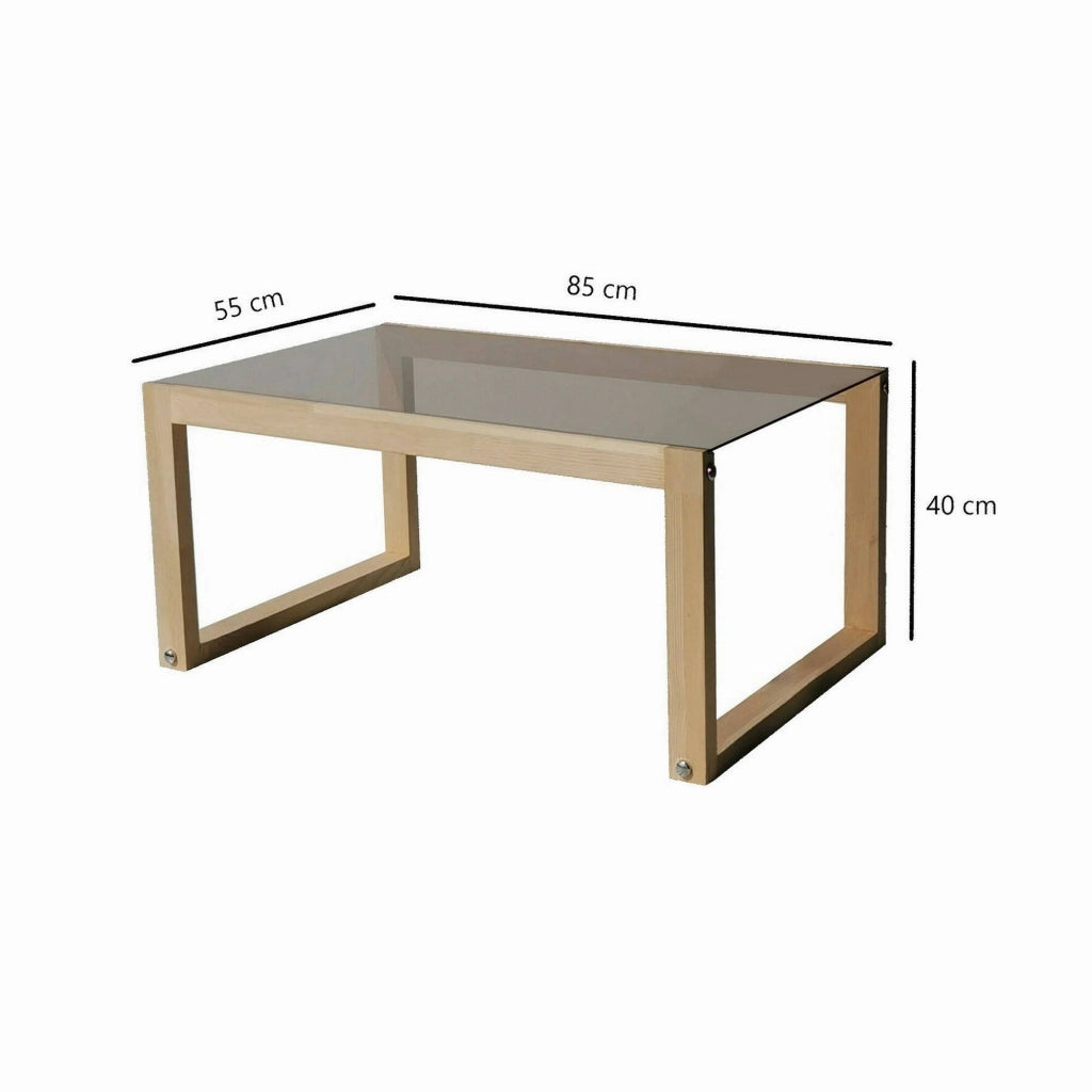 Aldino, Tavolino da Salotto Portariviste, 85x55x40h cm Marrone Rovere