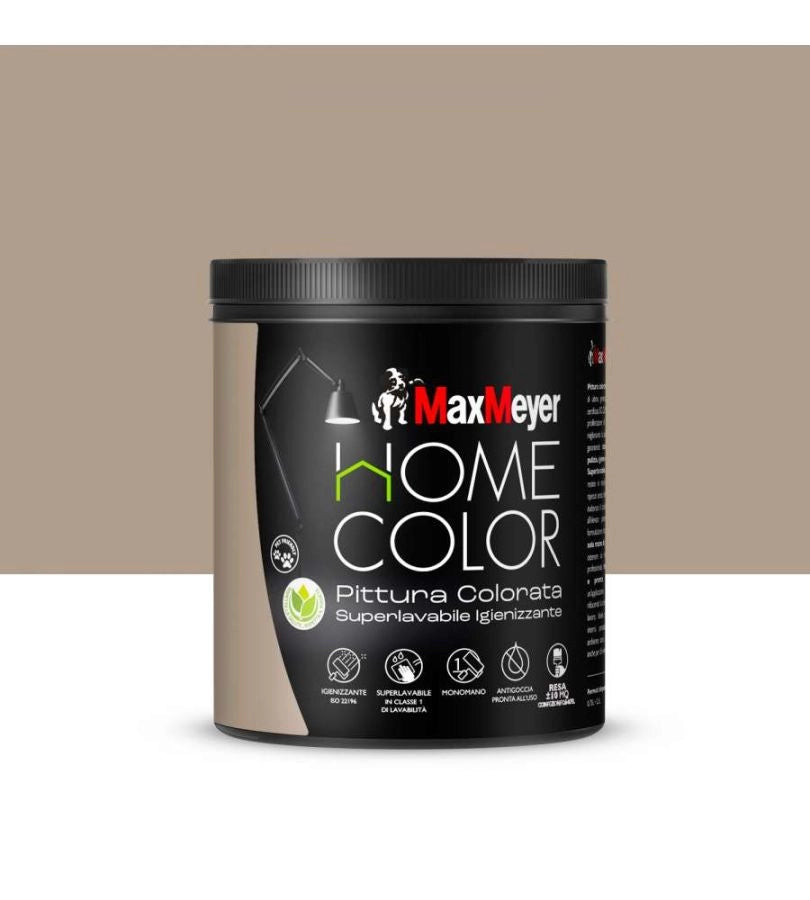 PITTURA COLORATA SUPERLAVABILE IGIENIZZANTE SAVANA 0.75L DI MAX MEYER