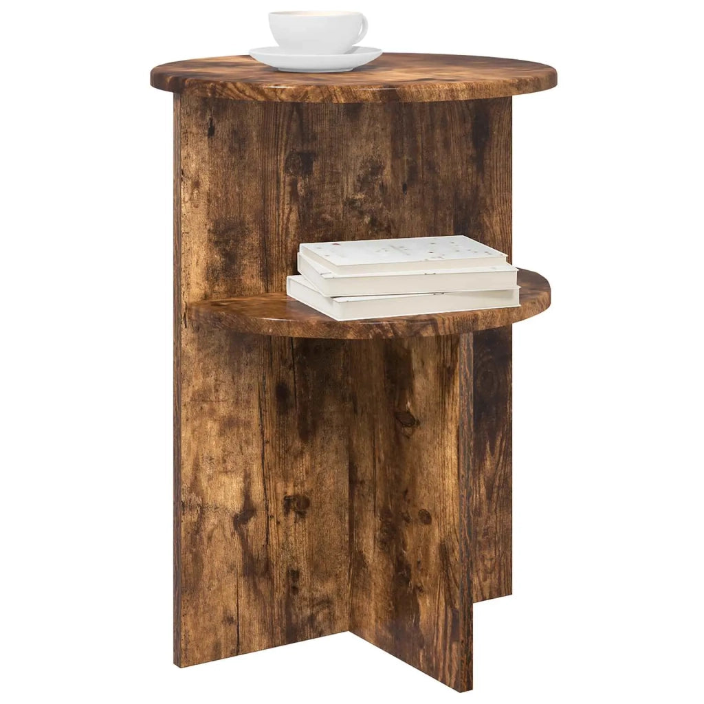 Tavolo laterale Rovere Fumo Ø 39,5 x 55 cm Legno ingegnerizzato 8001024