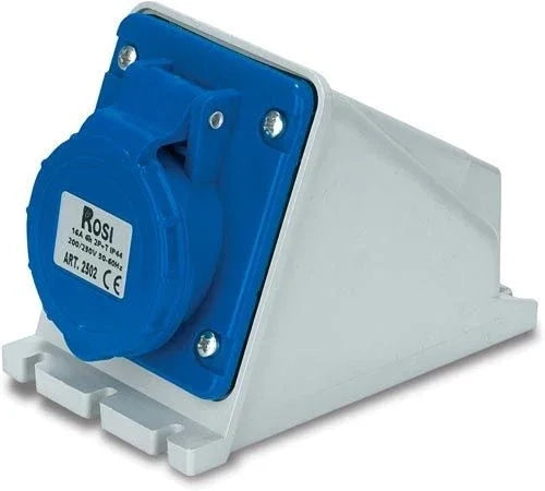 Presa Fissa Da Parete Inclinata Bassa Tensione IP44 230V 16A
