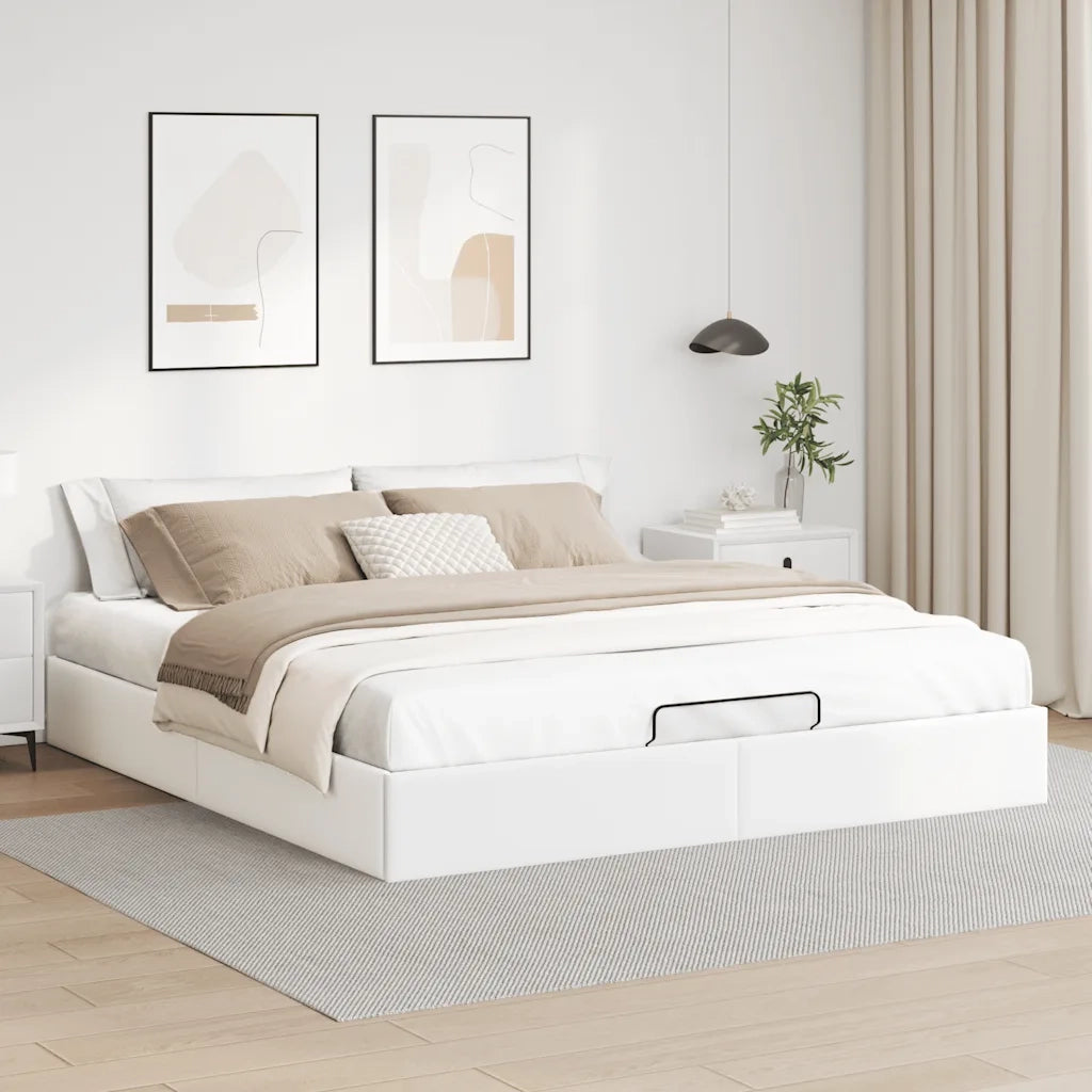 Struttura Letto Pouf senza Materasso 160x200 cm Similpelle