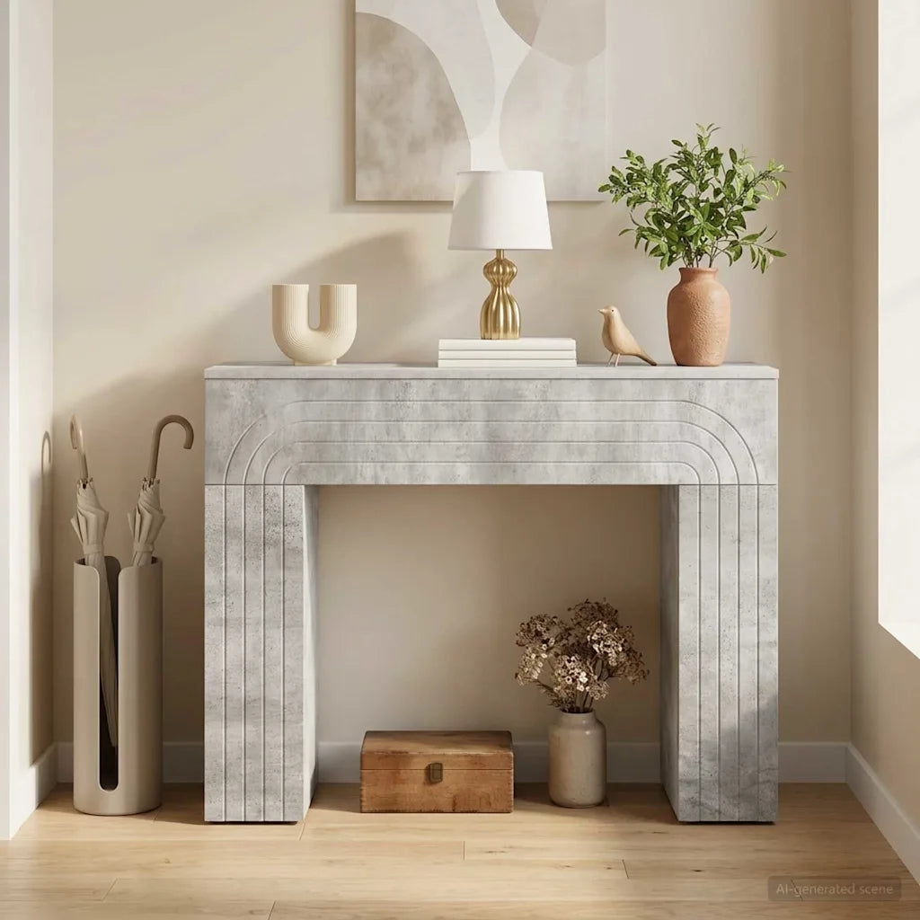 Tavolino da salotto Grigio Cemento 102 x 35 x 75 cm 899930