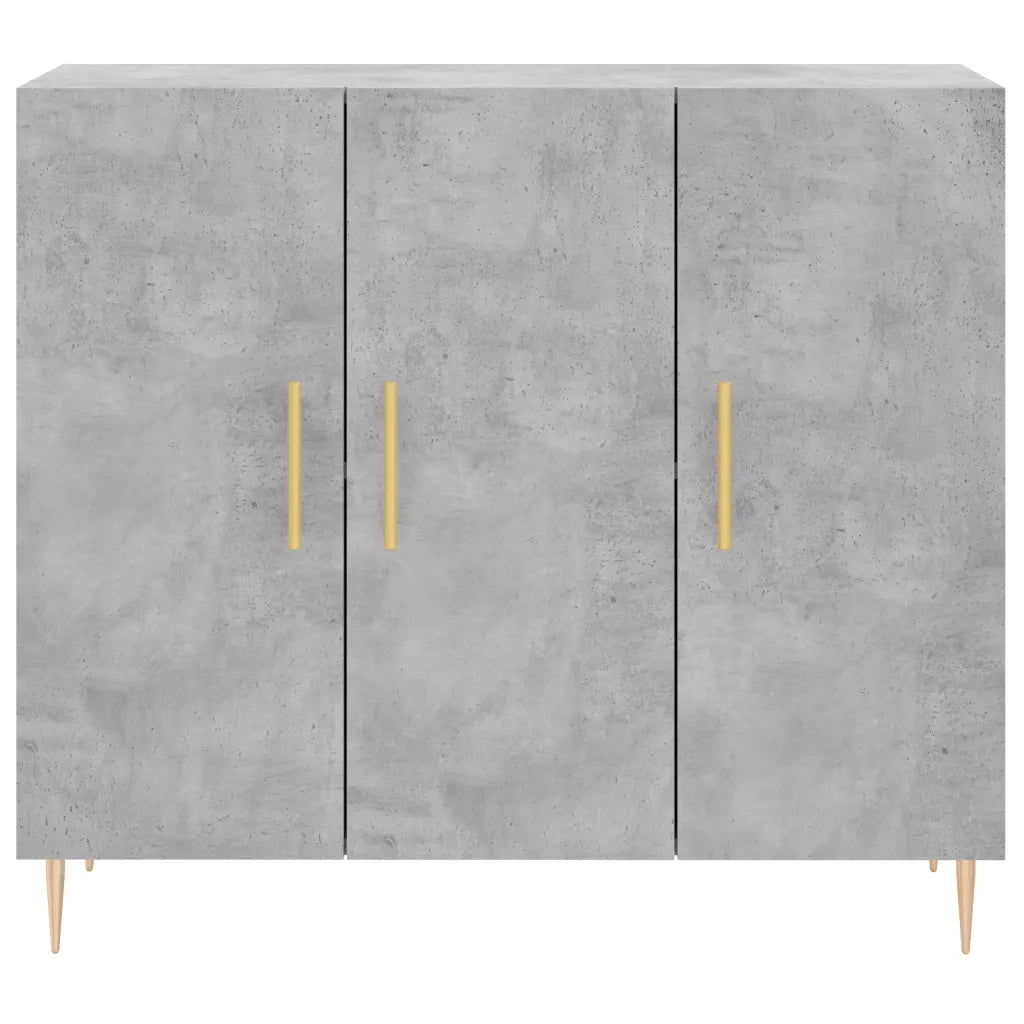Credenza-Buffet-Armadio da cucina Grigio Cemento 90x34x80 cm in Legno Multistrato 996634