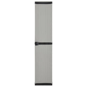 Armadietto da Giardino con 3 Ripiani Grigio e Nero 34x40x168 cm 340985