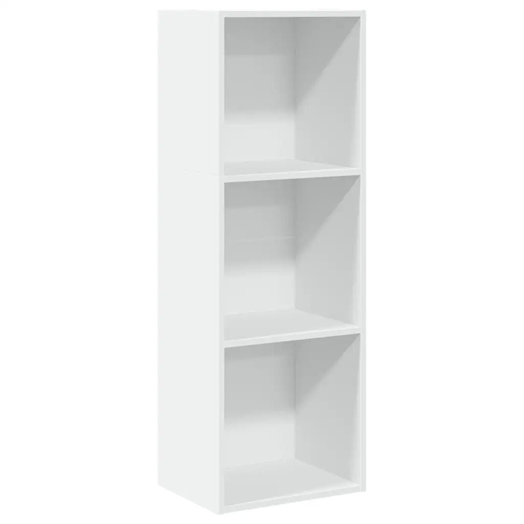 Libreria-Scaffale per Libri-Mobile di Stoccaggio Bianca 40x30x114 cm in Legno Multistrato