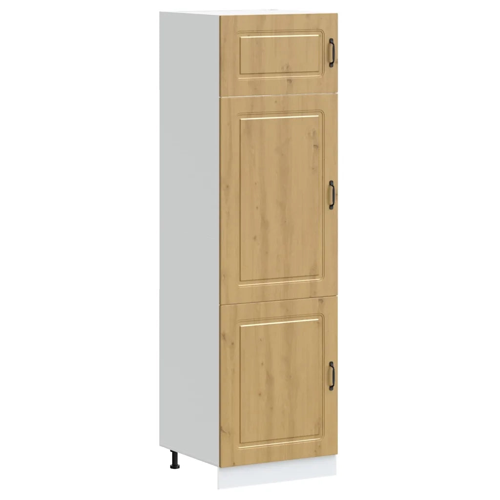 Armadio da Cucina-Credenza da Cucina Kalmar Rovere Artigianale Legno Multistrato