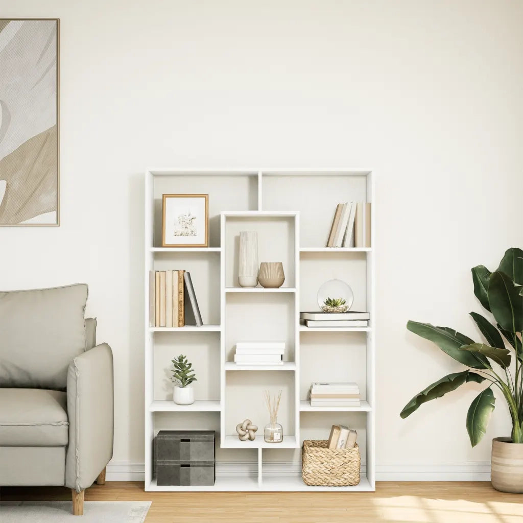 Libreria Bianca 102x29x143 cm in Legno Multistrato 3310298