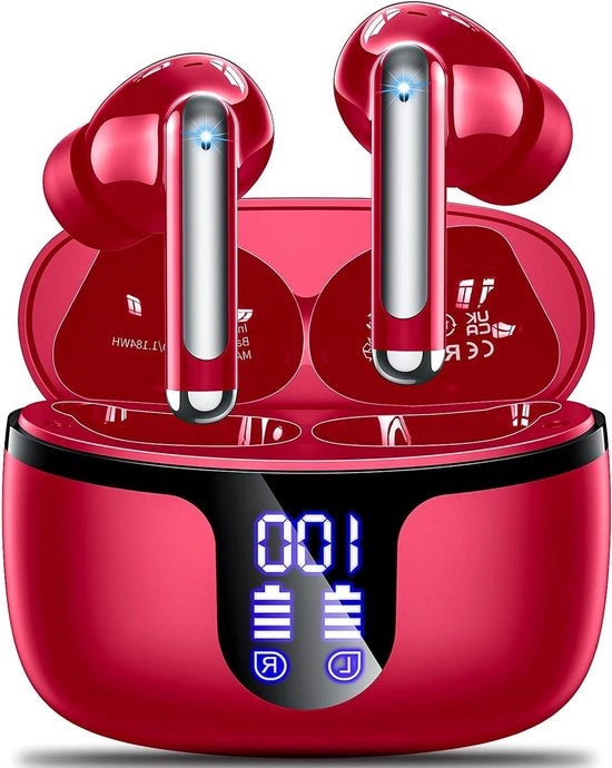 Cuffie Bluetooth Stereofoniche con ENC e Raffreddamento del Rumore, Connessione Bluetooth 5.3, Durata Batteria 42 Ore, Touchscreen, IP7, Display LED