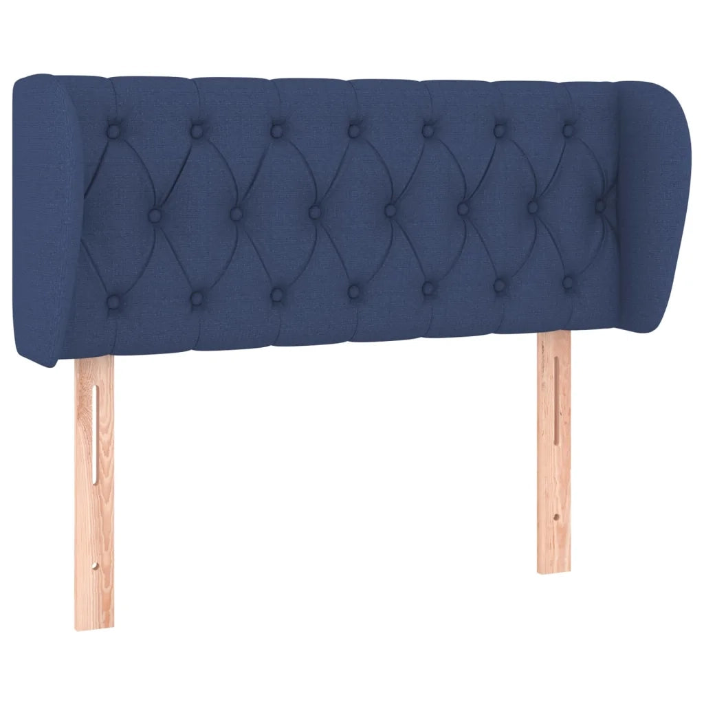 Testiera | Testata ad Orecchio Blu 93x23x78/88 cm in Tessuto