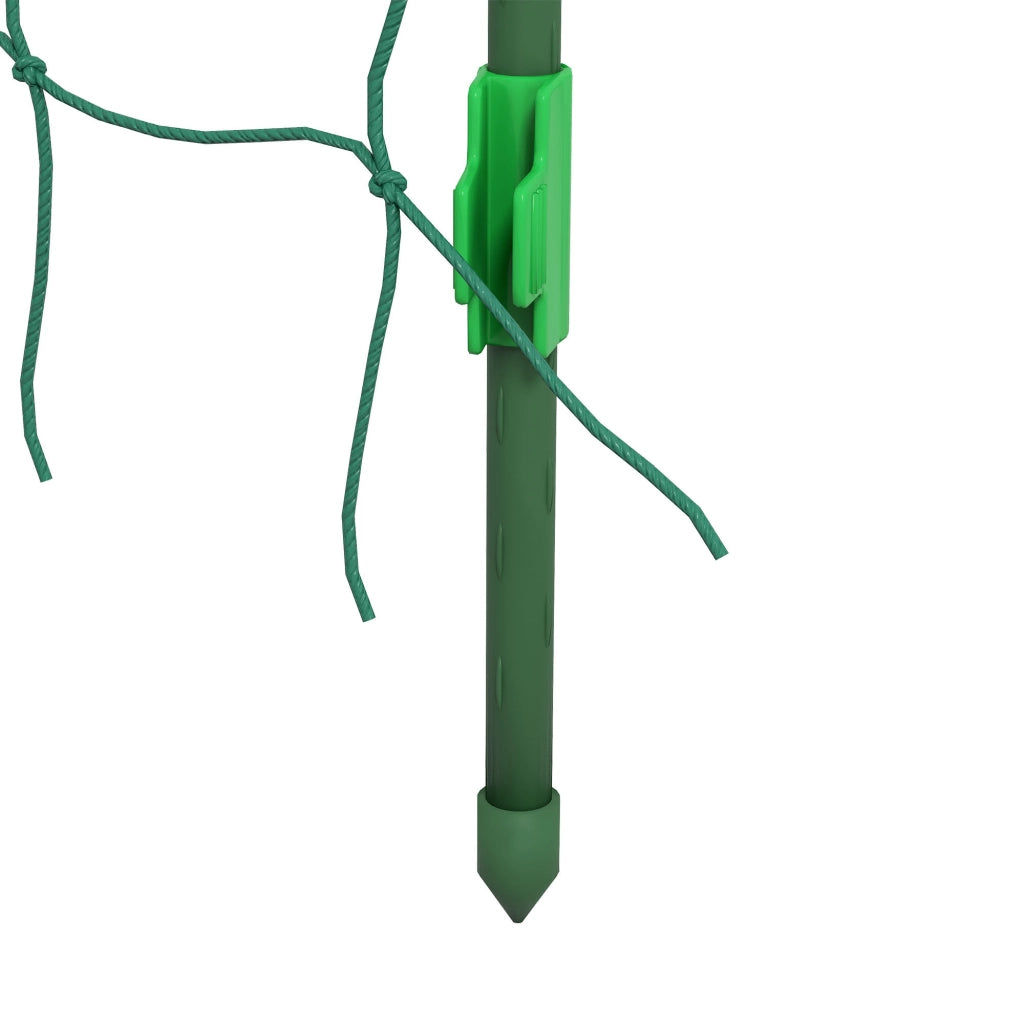 Grigliato per piante rampicanti da giardino in acciaio verde con rete, struttura regolabile 144x167x206 cm