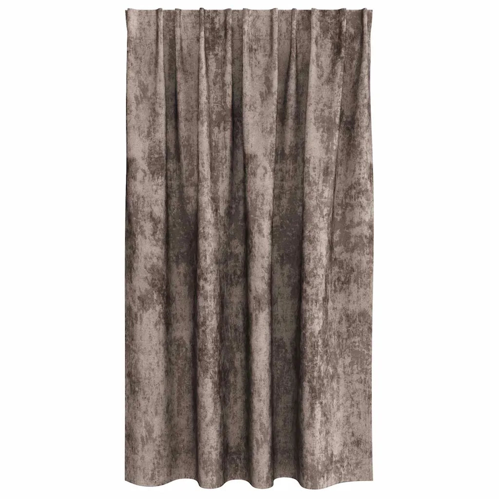 Tende in Velluto 2 pz Cappuccino 140 x 140 cm Velluto