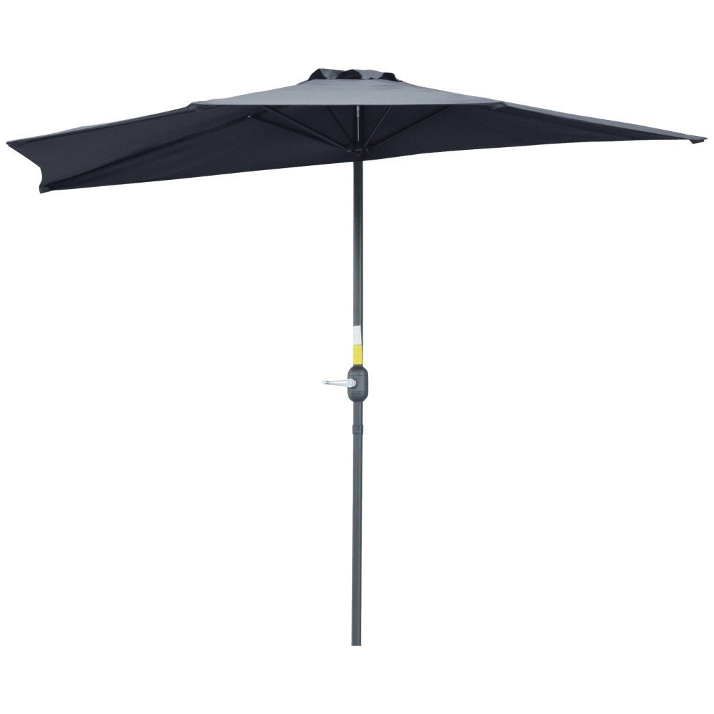Parasole da balcone pieghevole 5 bracci ¨C zephmum ¨C grigio 270x140 cm