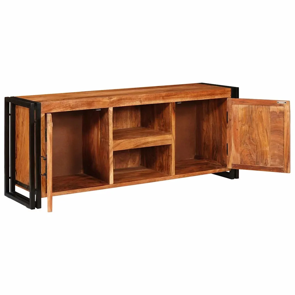 Mobile TV Marrone 120 x 33 x 50 cm legno massello di acacia 4104752