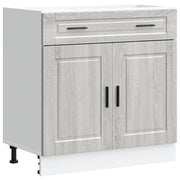 Pensile da cucina | Base da Cucina Porto Grigio Sonoma in Legno Multistrato