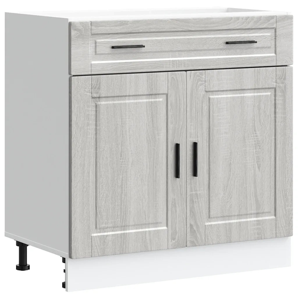 Pensile da cucina | Base da Cucina Porto Grigio Sonoma in Legno Multistrato