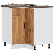 Mobile Base ad Angolo Cucina Lucca Legno Antico in Truciolato