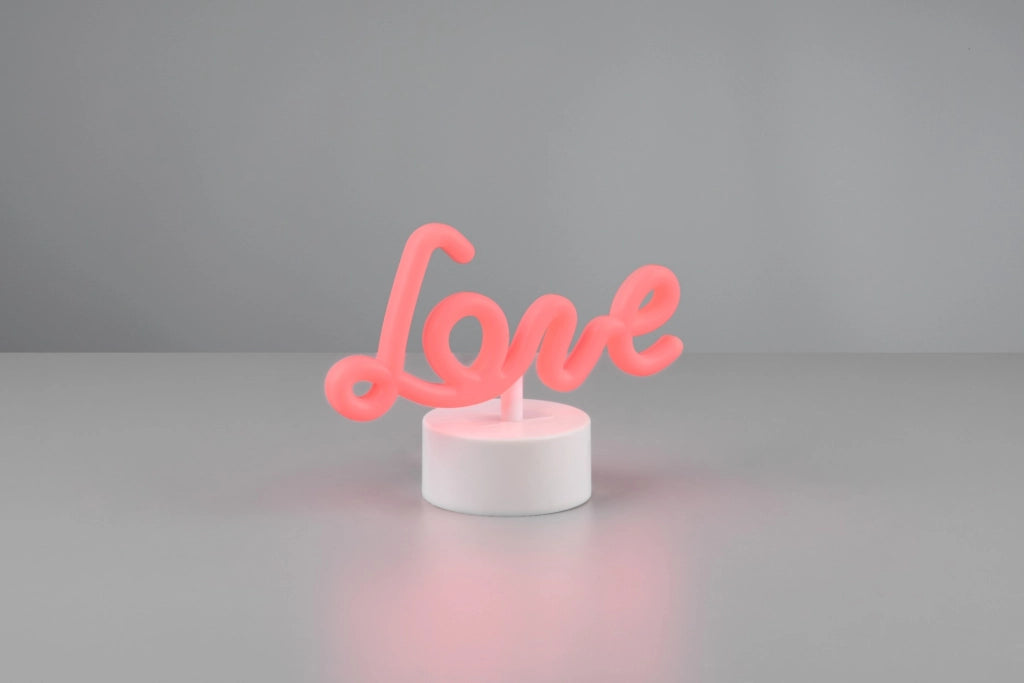 Lampada da tavolo scritta LOVE bianca LED integrato RL