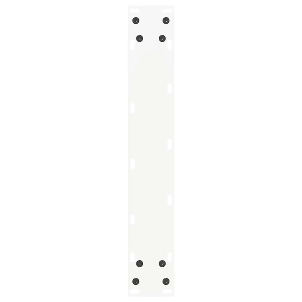 Set di 2 gambe per tavolo da bar a forma di U con piedini regolabili 50 x 100 cm design moderno acciaio bianco 02_0057473