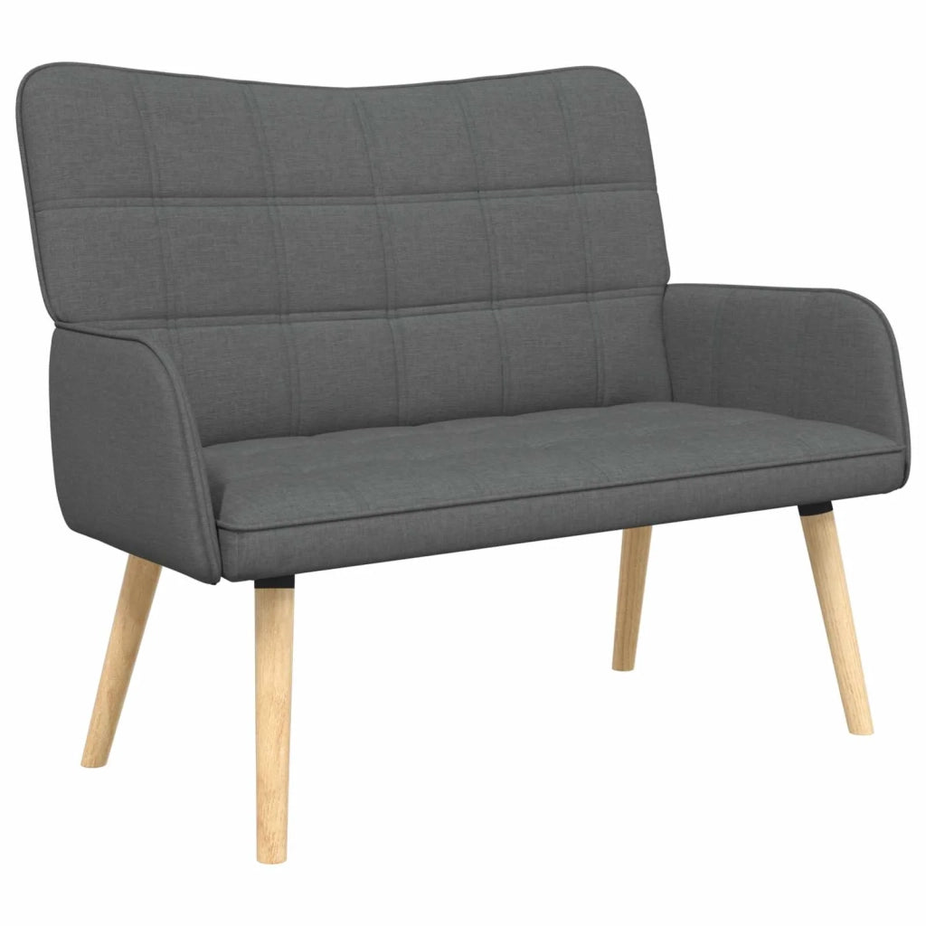 Sofa a Due Posti Grigio scuro 115 x 61 x 87 cm Tessuto