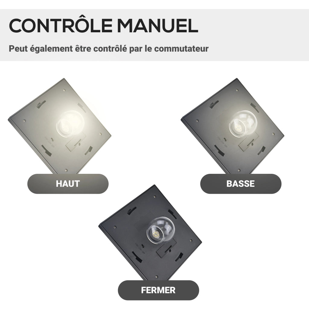 Lampada da giardino a LED solare 3 luci ¨C zephmum ¨C H182.5 cm IP44