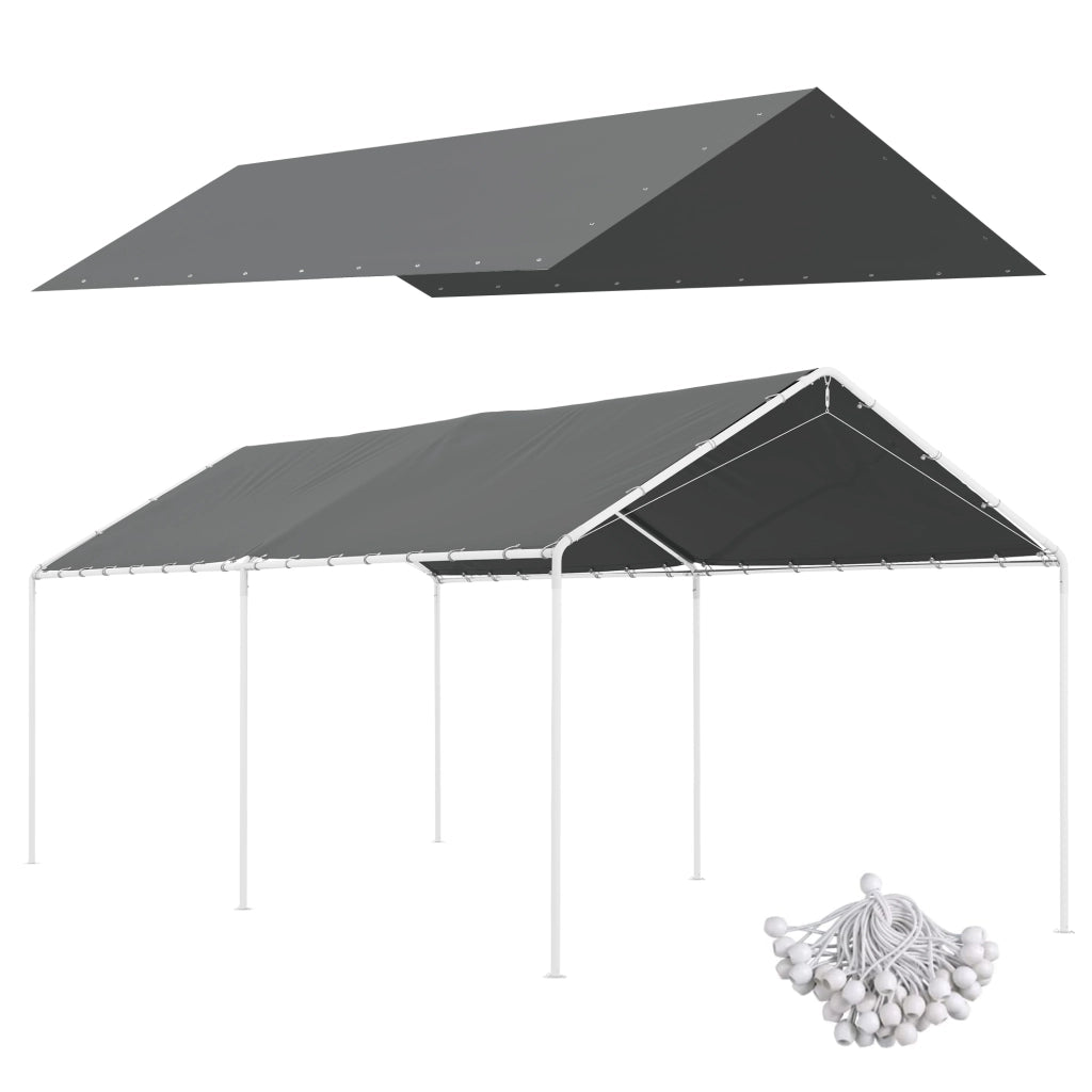 Copertura per carport 3x6 m ¨C zephmum ¨C 48 elastici con pallini