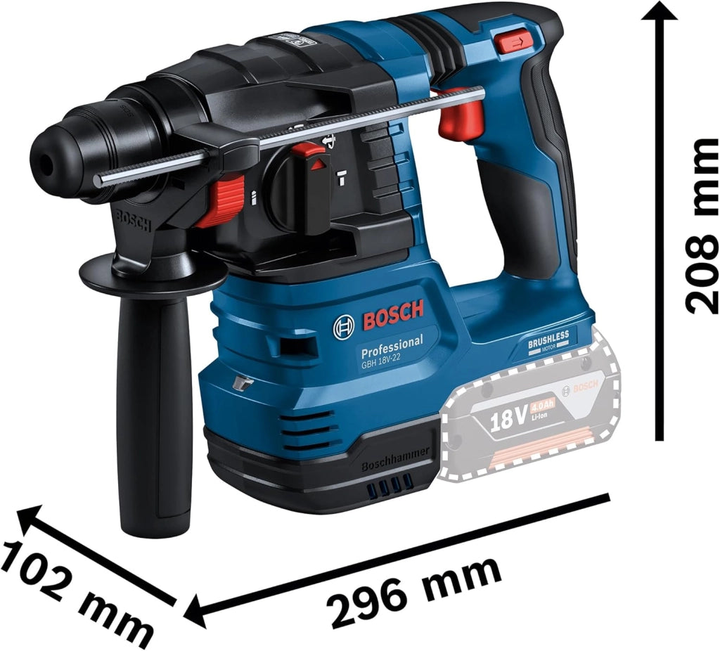 Bosch PRO 18V System Combo Kit: GSB 18V-65, GBH 18V-22, GWS 18V-11, 3 batterie GBA 5.0Ah, GAL 12V/18V-80, M-BAG