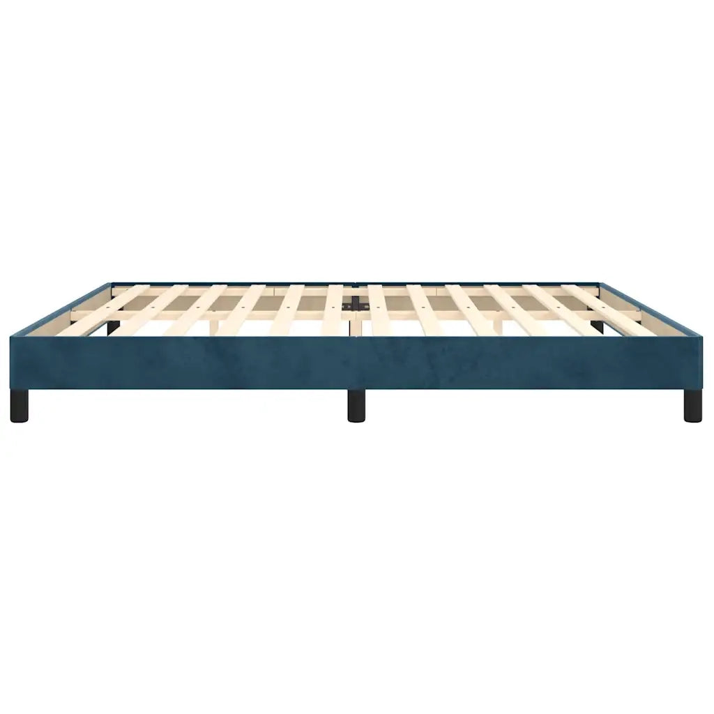 Giroletto senza Materasso-Struttura Letto Blu Scuro 200x200 cm in Velluto 525277