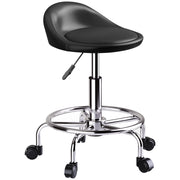 Sgabello regolabile in altezza con schienale ¨C zephmum ¨C 59-75 cm, girevole 360¡ã, nero