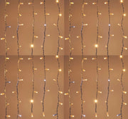 Tenda Luminosa LED 2x1.6 metri 160 Maxi LED Reflex Bianco Caldo e Flash Freddo Esterno Interno Cavo Gommato Bianco IP67 Prolungabile fino 20 mt per Natale, Matrimoni, Feste, Allestimenti Professionali