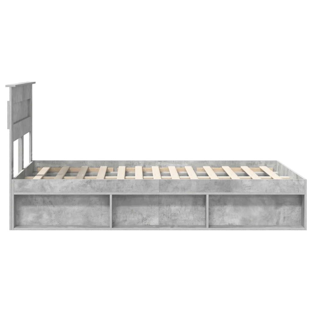 Struttura del letto Calcestruzzo 120 x 200 cm Pino massello 3409786
