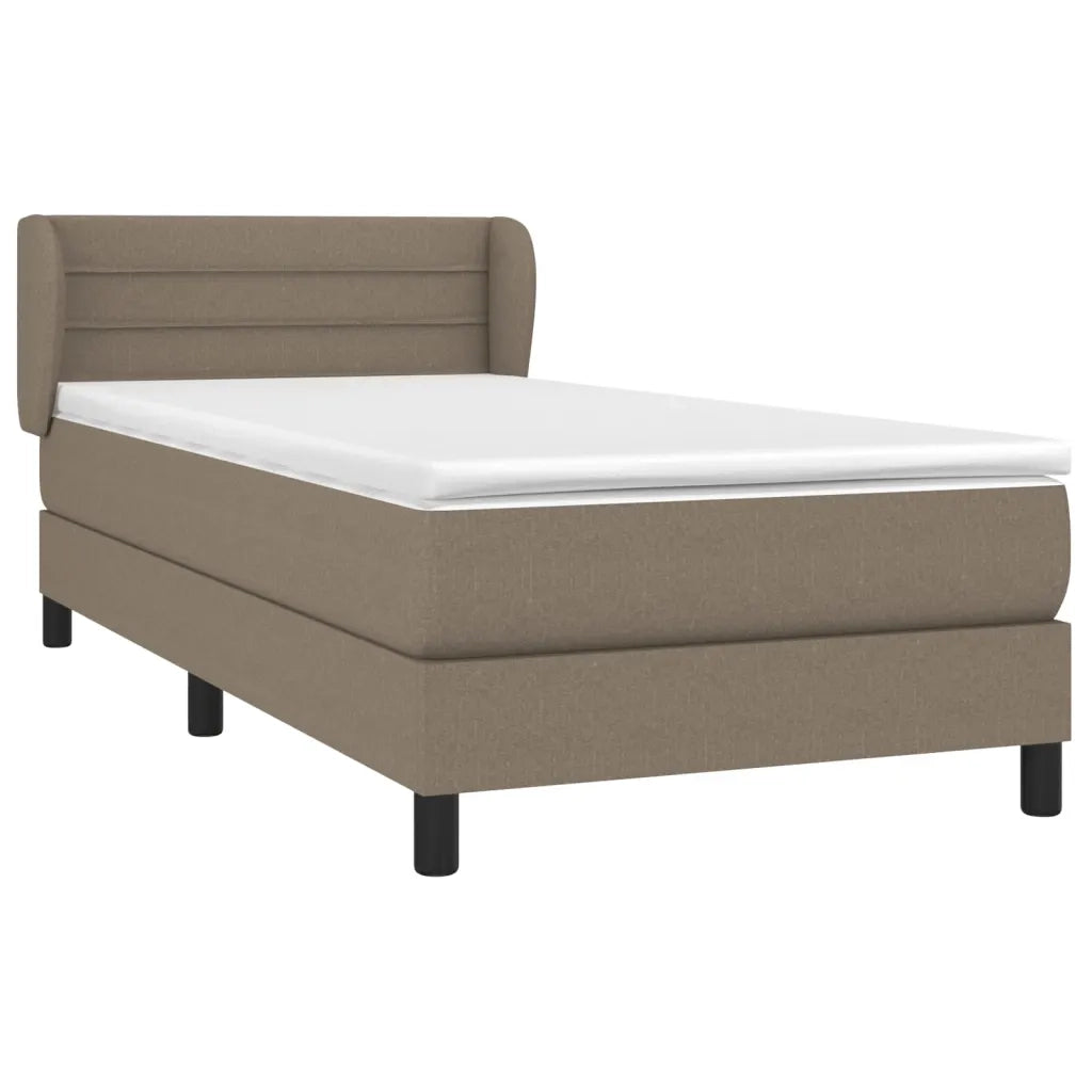 Giroletto a Molle con Materasso Tortora 90x190 cm in Tessuto