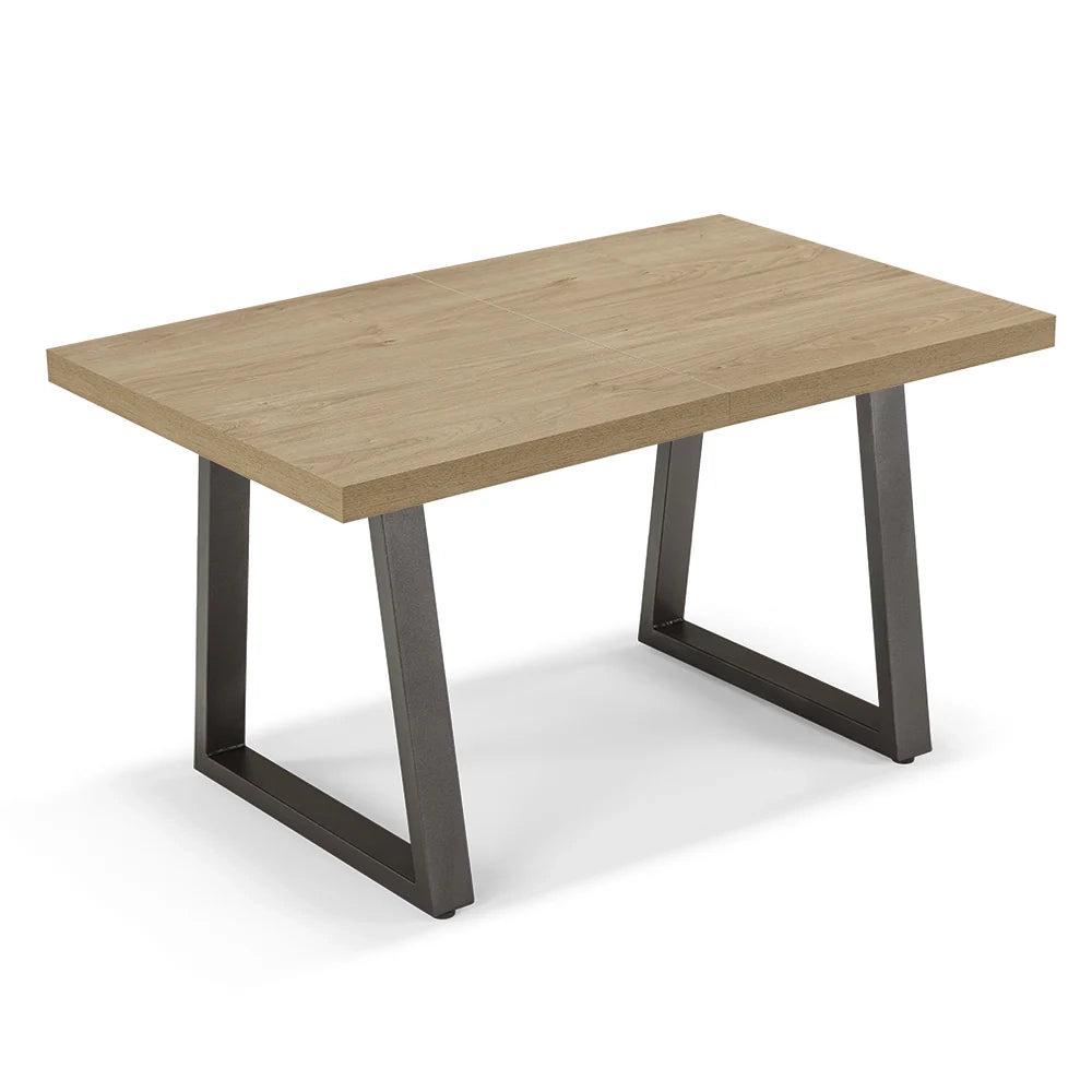 Tavolo da pranzo allungabile Noce Nodato 145x85 MADE IN ITALY modello GOYA fino a 195 CM per sala da pranzo, cucina e soggiorno, design moderno con top in melaminico