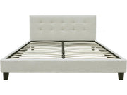 Letto "Julia" tessuto riccio 140x190cm- crema