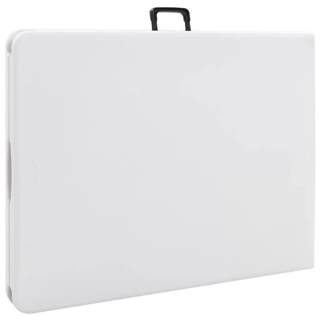 Tavolo da Giardino Pieghevole Bianco 180x72x72 cm in HDPE 48829
