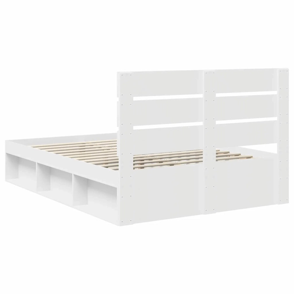 Struttura del letto Bianco 160 x 200 cm Pino massello 3411720