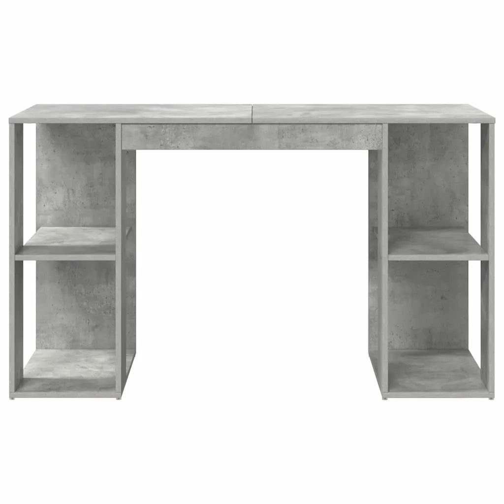 Scrivania | Tavolo da Ufficio Grigio cemento 130 x 50.5 x 75 cm Legno multistrato