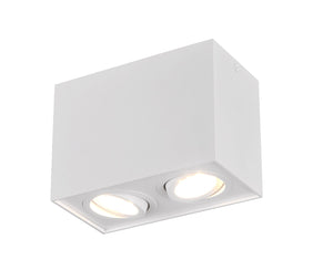 Plafoniera da Interno Attacco GU10 in Metallo Bianco Opaco