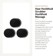 Scrubber per capelli 3 pezzi - Borsetta per massaggi capelli - Doccia di pulizia - Regalo pratico - Materiale PP duraturo - Manico comodo - Pettinatrice per capelli
