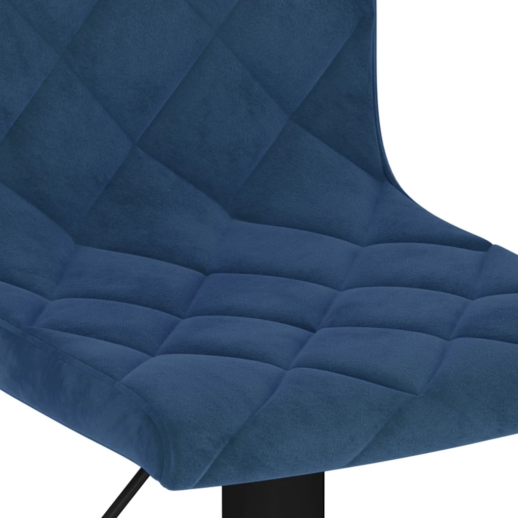 vidaXL Sgabelli da Bar 2 pz Blu in Velluto