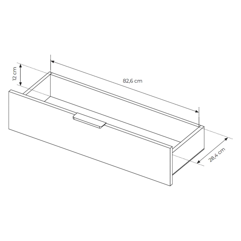 Madia Hara, Credenza un Ripiano, 181x39x83h cm Beige Cashmere